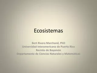 ecosistemas