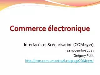 commerce lectronique