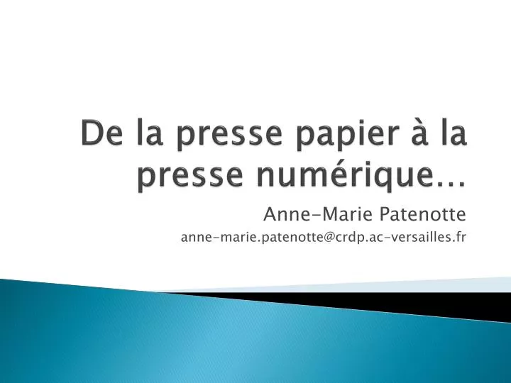 de la presse papier la presse num rique