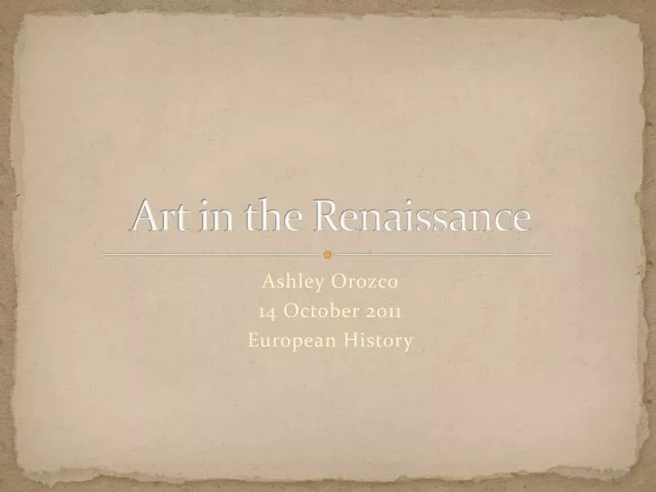 art in the renaissance