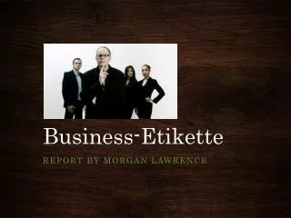 Business- Etikette