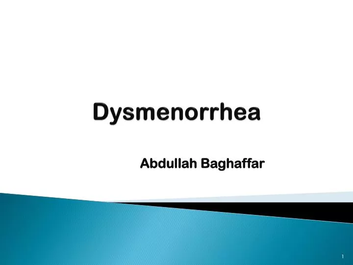 dysmenorrhea