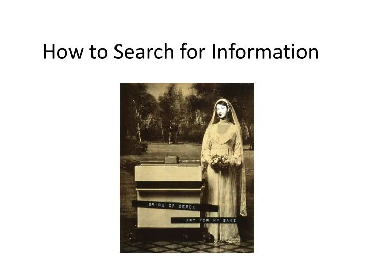 how to search for information