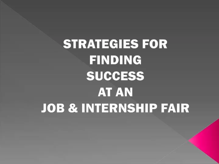 strategies for finding success at an job internship fair