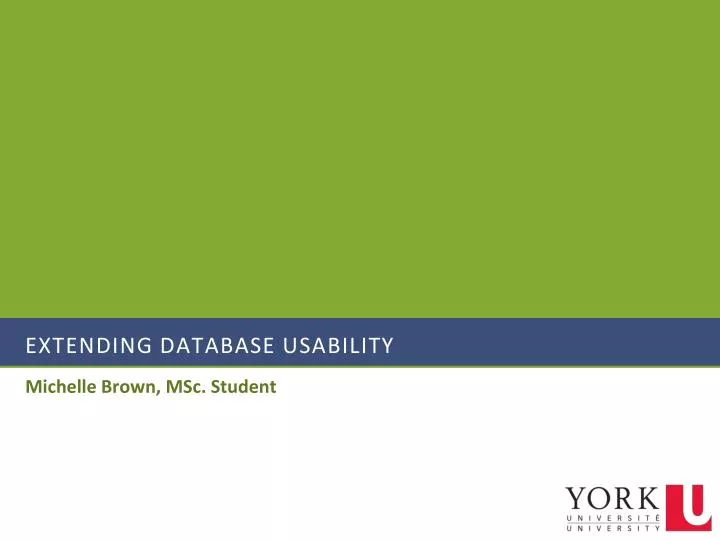extending database usability