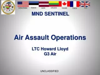 Air Assault Operations LTC Howard Lloyd G3 Air