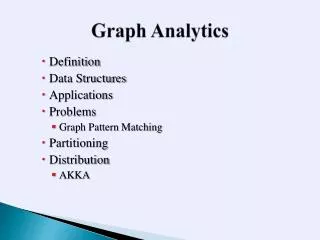 Graph Analytics