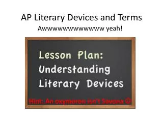 AP Literary Devices and Terms