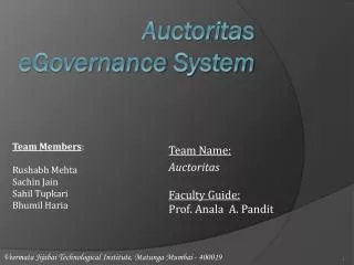 Auctoritas eGovernance System