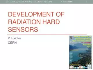 Development of radiation hard sensors