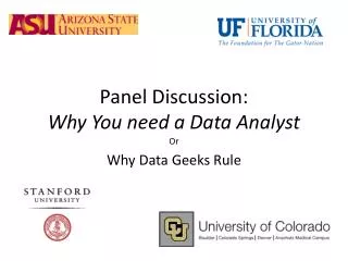Panel Discussion: Why You need a Data Analyst