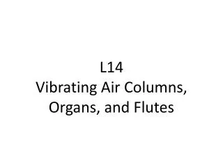 L14 Vibrating Air Columns, Organs, and Flutes