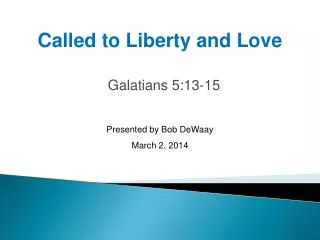 Galatians 5:13-15