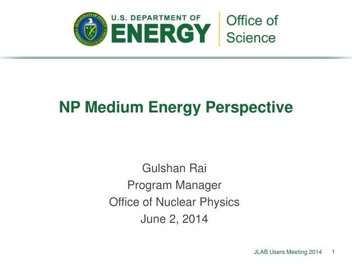 np medium energy perspective