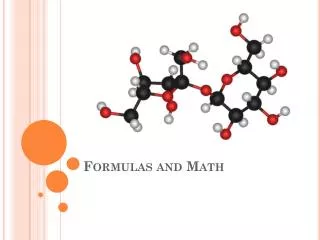 Formulas and Math