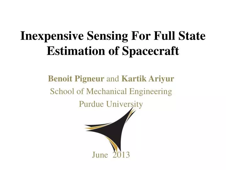 inexpensive sensing for full state estimation of spacecraft