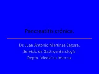 pancreatitis cr nica