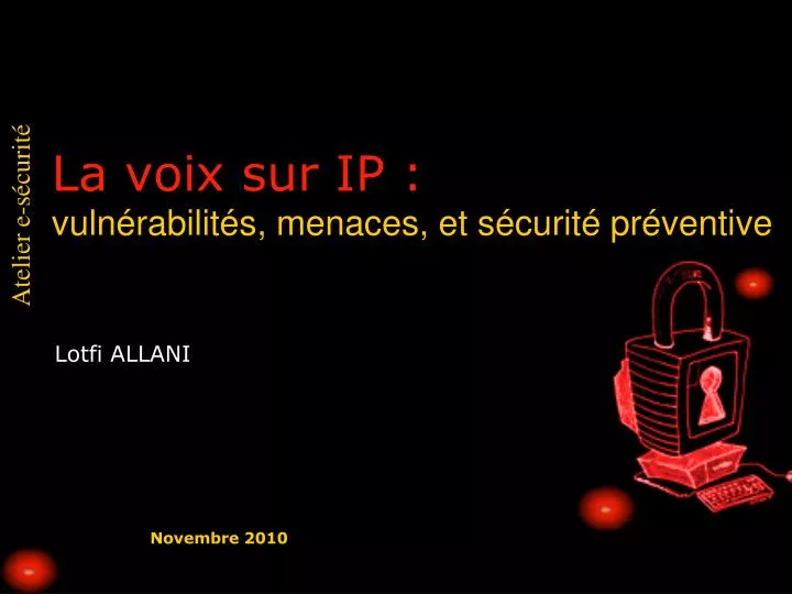 la voix sur ip vuln rabilit s menaces et s curit pr ventive