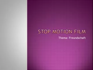 stop motion film