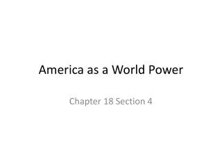 America as a World Power