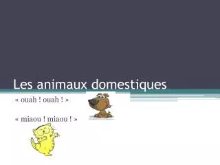 les animaux domestiques