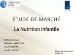 ETUDE DE MARCHÉ La Nutrition Infantile - slide 1
