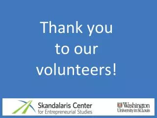 Thank you to our volunteers!