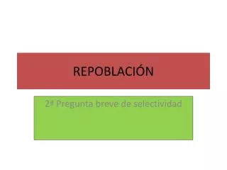 repoblaci n