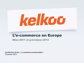l e commerce en europe