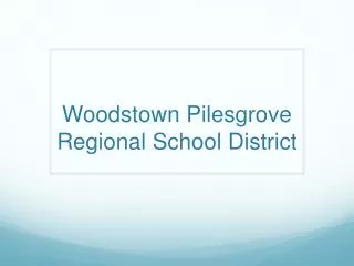 Woodstown Pilesgrove Regional School District