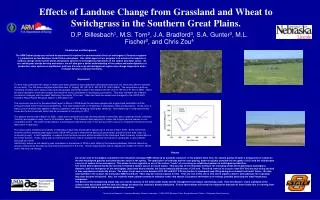 Effects of Landuse Change from Grassland and Wheat to Switchgrass in the Southern Great Plains.