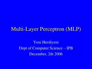 Multi-Layer Perceptron (MLP)