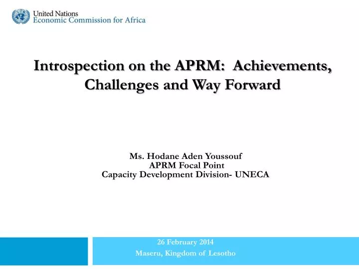 introspection on the aprm achievements challenges and way forward