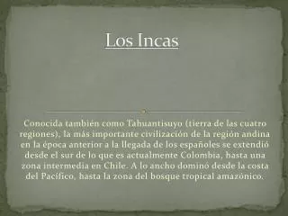 los incas