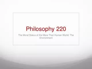 Philosophy 220