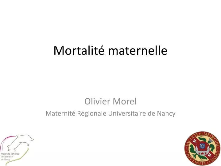 mortalit maternelle