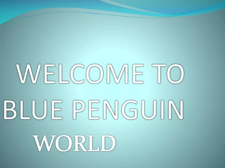 welcome to blue penguin