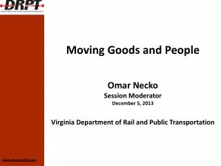 Omar Necko Session Moderator December 5, 2013