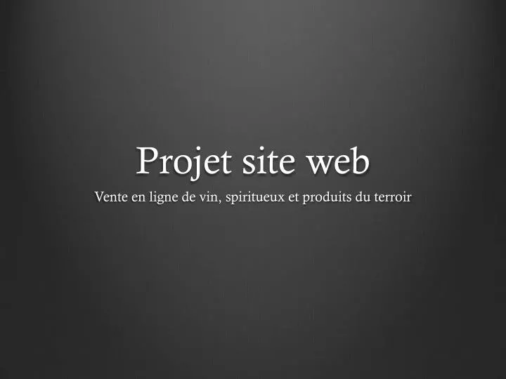 projet site web