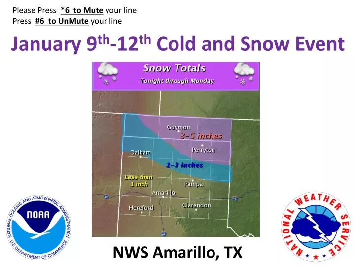 january 9 th 12 th cold and snow event