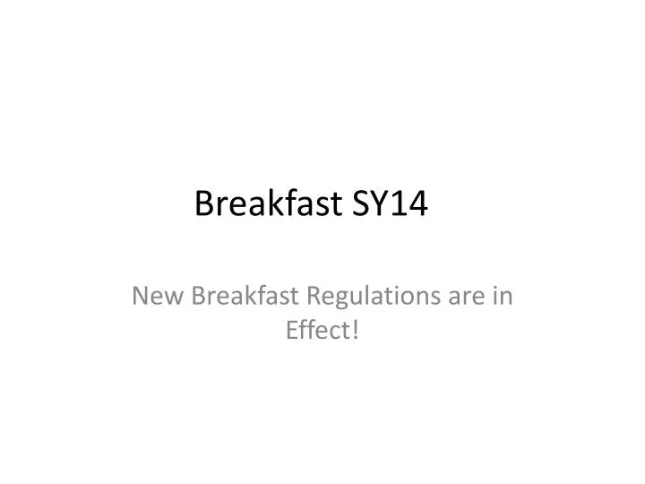 breakfast sy14