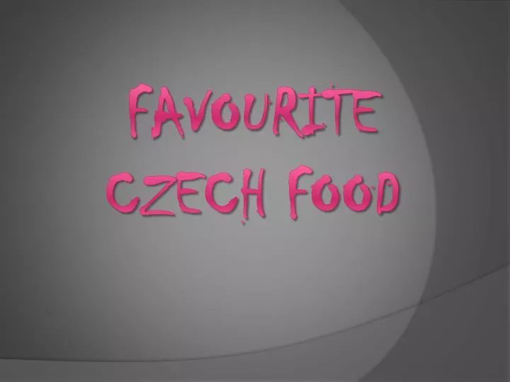 favourite czech food