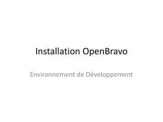 installation openbravo