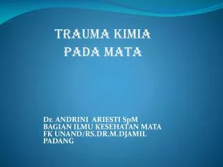 TRAUMA KIMIA PADA MATA