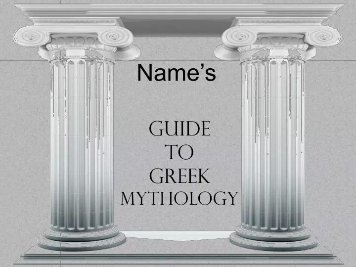 guide to greek mythology