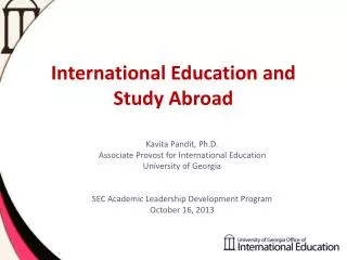 International Education and Study Abroad