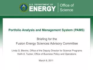 Portfolio Analysis and Management System (PAMS)