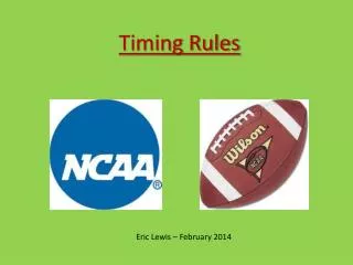 Timing Rules