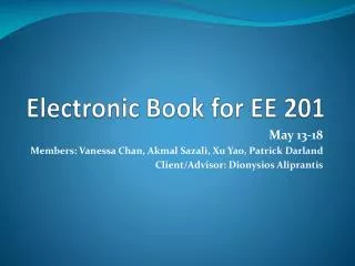 Electronic Book for EE 201