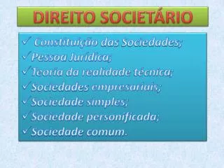 direito societ rio